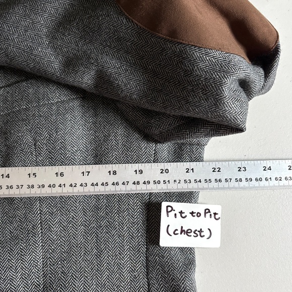 Lauren Ralph Lauren Wool Herringbone Elbow Patch Sport Coat Blazer - Men's 40R - Picture 9 of 12